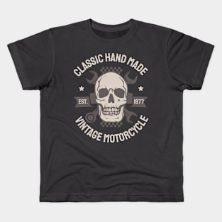 Classic Hand Made Vintage Motorcycle Tee Kids T-Shirt